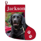 Custom Pet Dog Photo Holiday Red Personalized