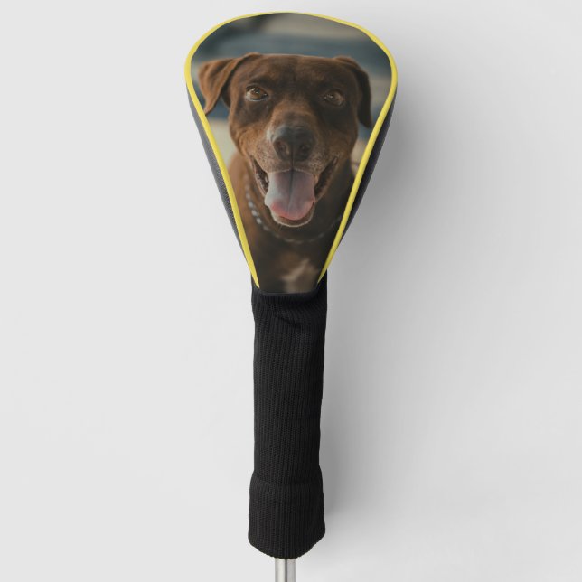 Custom Pet Dog Photo Personalised Golf Head Cover (Front)