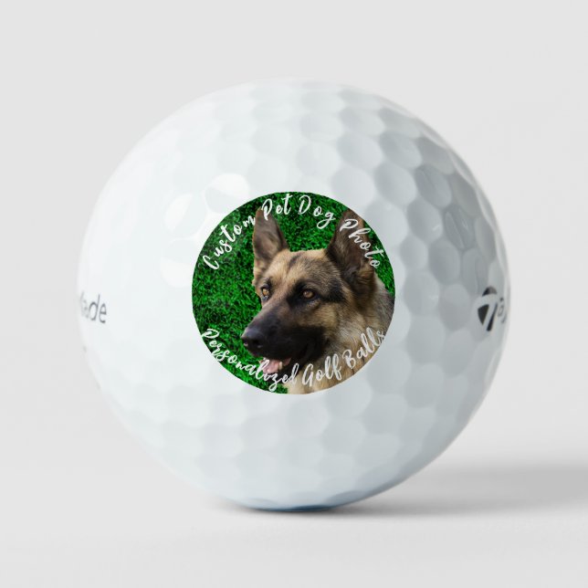 Custom Pet Dog Photo Personalised TaylorMade Golf Balls (Front)