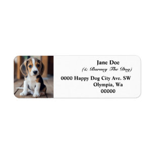 Custom Pet Dog Photo Personalized Return Address 