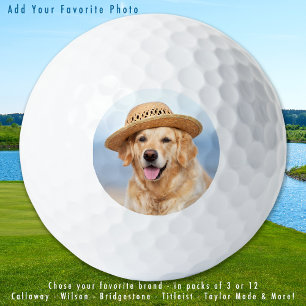 Custom Pet Dog Photo Simple Personalised Golf Balls