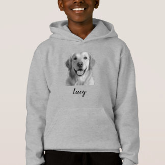 Custom Pet Face Hoodie for Boys, Personalized Dog 
