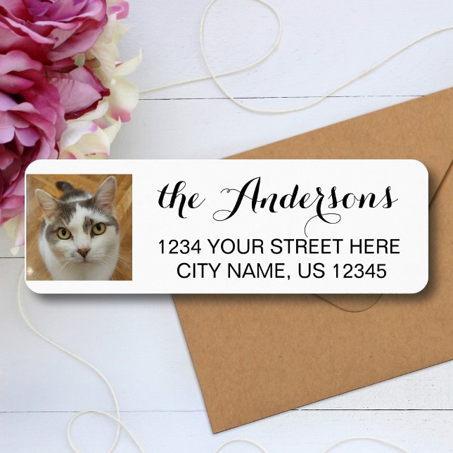 Custom Pet Family Photo Return Address (Creator Uploaded)