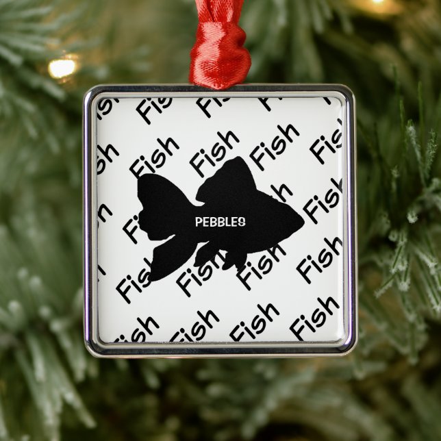 Custom Pet Fish Silhouette Metal Tree Decoration (Tree)