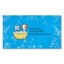 Custom Pet Groomer Business Card Magnet