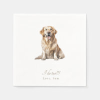 Custom Pet I do Too!!! Wedding Napkins