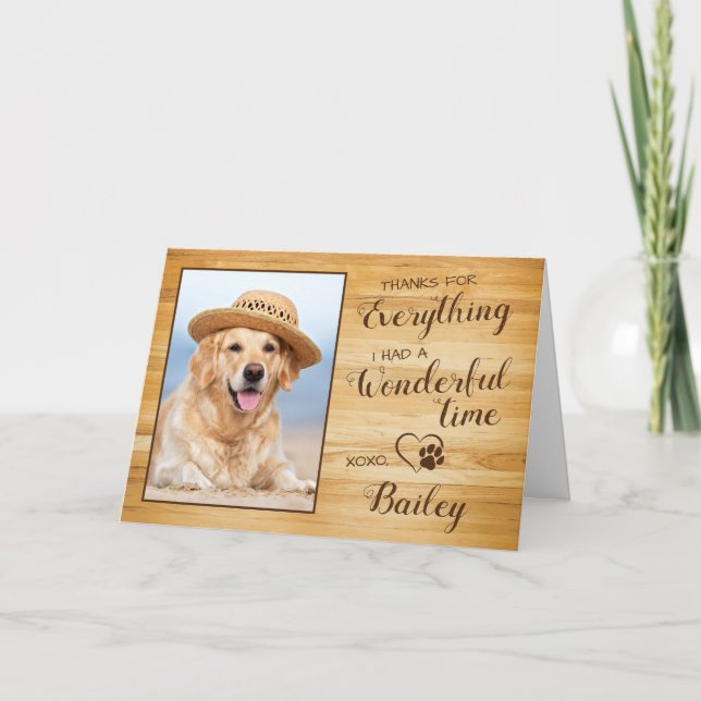 Custom Pet Loss Thanks For Everything Dog Sympathy Card (Front)