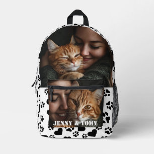 Custom Pet Lover Backpack with Two Photos & Name
