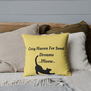 Custom Pet Lover Funny Cat Script Quote On Sand Cushion