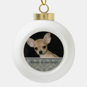 Custom Pet Memorial Ceramic Ball Ornament