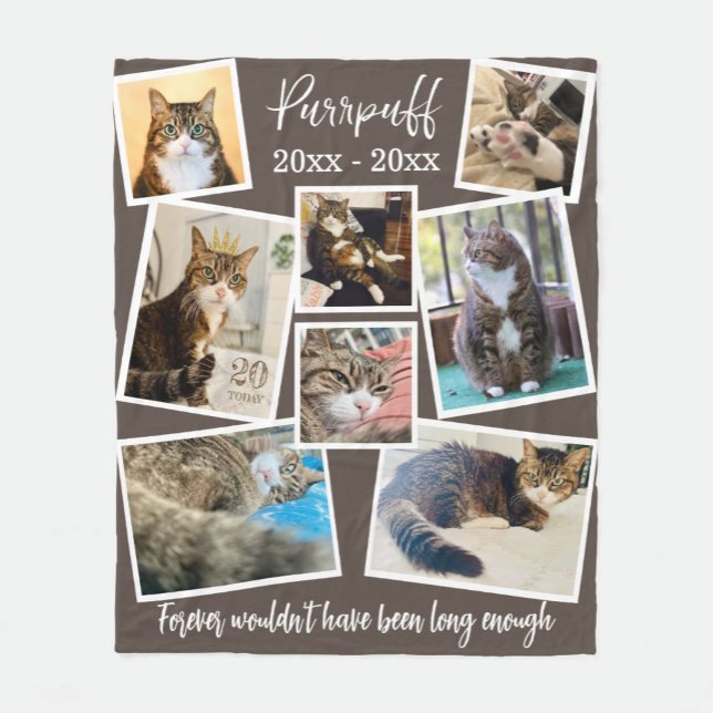 Custom Pet Memorial Fleece Blanket Photos & Quote (Creator Uploaded)
