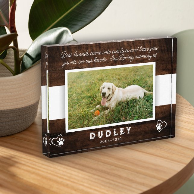 Custom Pet Memorial keepsake Photo Block (Creator Uploaded)