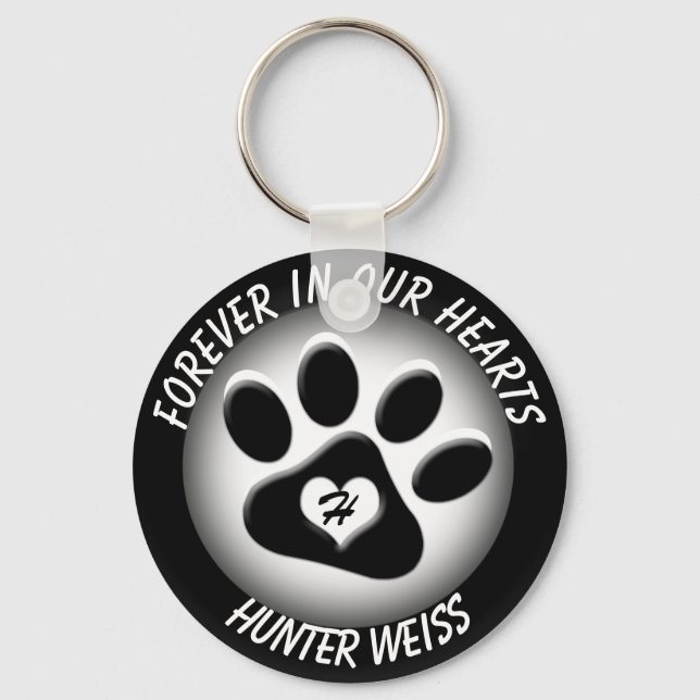 Custom Pet Memorial Key Ring (Front)