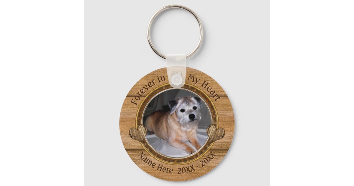 Custom Pet Memorial Keychains Your Photo and Text Zazzle