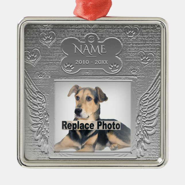 Custom Pet Memorial Metal Tree Decoration (Front)