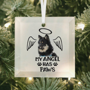 Custom Pet Memorial Ornament My Angel Has Wings