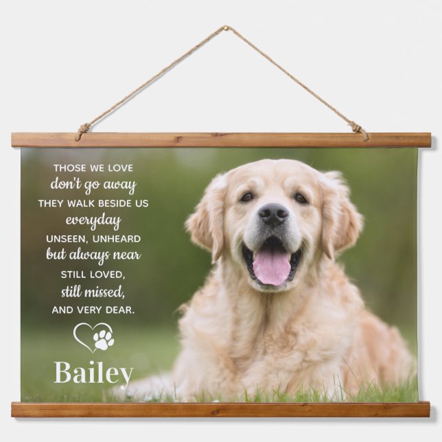 Custom Pet Memorial Pet Loss Gift Dog Photo  Hanging Tapestry (Front)