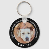 Custom Pet Memorial Pet Loss Keepsake Dog Photo Key Ring (Front)