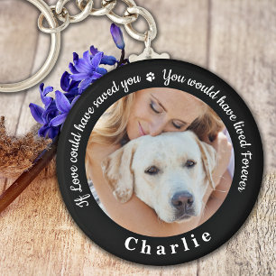 Custom Pet Memorial Pet Loss Keepsake Dog Photo Key Ring