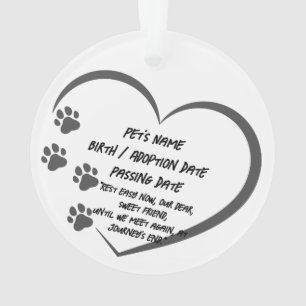 Custom Pet Memorial Photo Acrylic Ornament