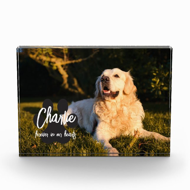 Custom Pet Memorial Photo Block  (Front)
