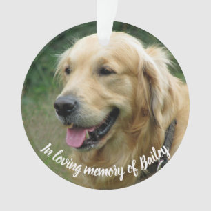 Custom pet memorial photo keepsake loving memory ornament