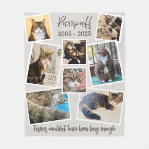 Custom Pet Memorial Photo & Quote Fleece Blanket