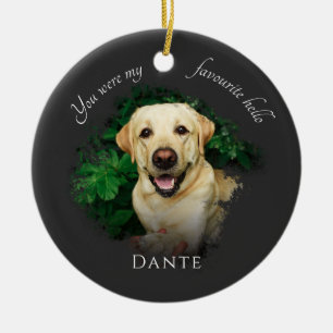 Custom Pet Memorial Photography Grey Ceramic Tree Decoration