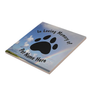 Custom Pet Memorial Rainbow Tile