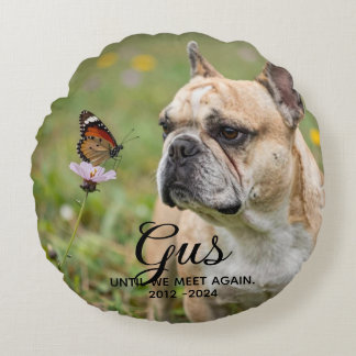 Custom Pet Memorial Round Cushion