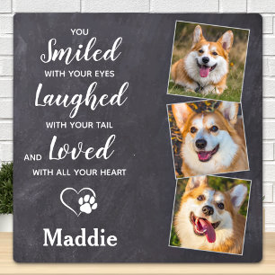 Custom Pet Memorial Sympathy Pet Loss 3 Dog Photo Plaque