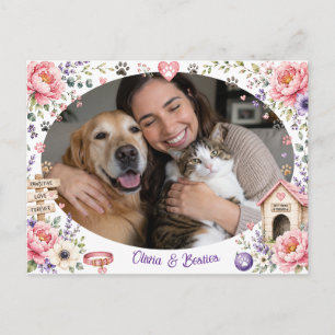 Custom Pet Mum Picture & Name Keepsake Postcard