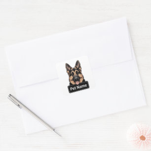 Custom Pet Name German Shepherd Sticker - Personal