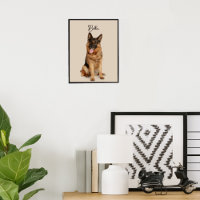 Custom Pet Name & Photo Poster | Modern Wall Art
