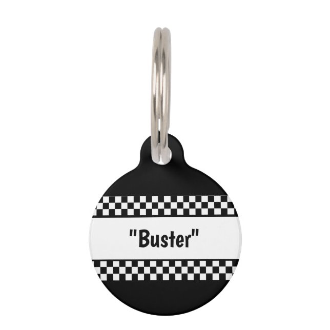 Custom Pet Name QR Code  Pet Tag (Front)