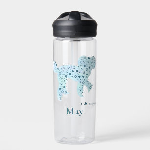 Custom Pet Name Water Bottle – Dog Design