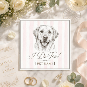 Custom Pet Napkins Wedding Dog Cat Cocktail couple