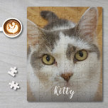 Custom Pet or Family Photo Personalised Jigsaw Puzzle<br><div class="desc">Upload a photo, add a name, and easily create your personalised jigsaw puzzle. You can TRANSFER this DESIGN on other Zazzle products and adjust it to fit most of the Zazzle items. You can also click CUSTOMIZE FURTHER to add, delete or change details like background colour, text, font, or some...</div>