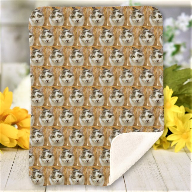 Custom Pet or Family Photo Personalised Sherpa Blanket (Creator Uploaded)