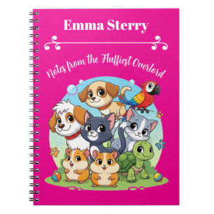 Custom Pet Overlord Cartoon Notebook 