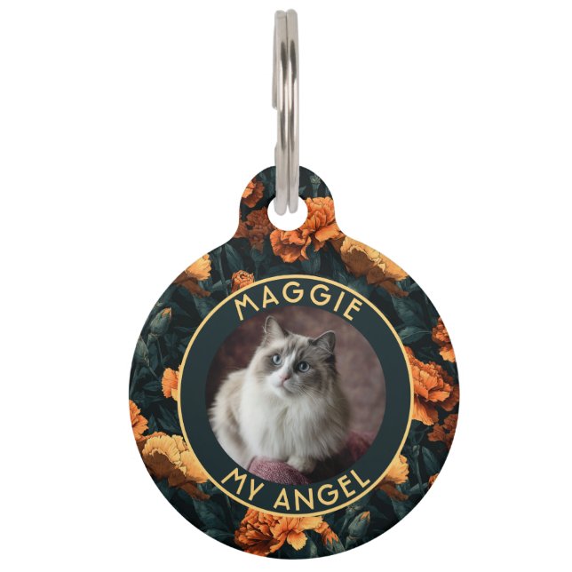 Custom Pet Owner Gift Carnations Flower Tag (Front)