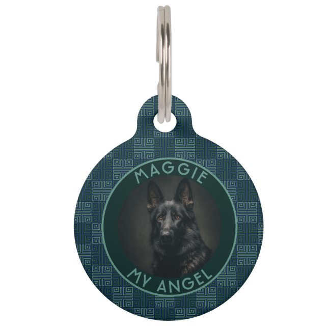 Custom Pet Owner Gift Idea Ethnic Pattern Tag (Front)