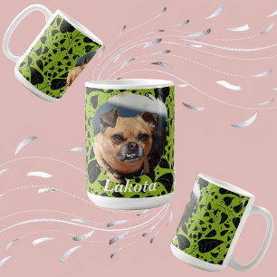 Custom Pet Parent Mug with Green & Black Plant 