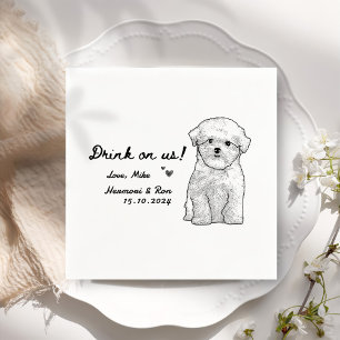 Custom Pet Personalised Simple Wedding Napkin