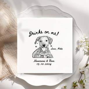 Custom Pet Personalised Simple Wedding Napkin
