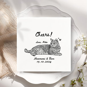 Custom Pet Personalised Simple Wedding Napkin