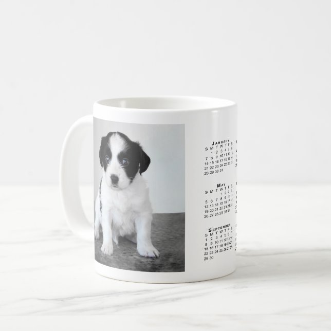Custom Pet Photo 2024 Calendar Coffee Mug (Front Left)