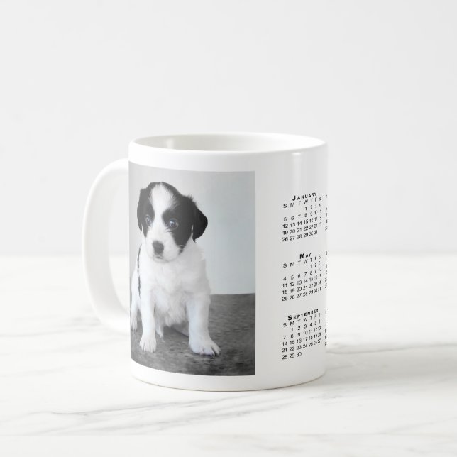 Custom Pet Photo 2025 Calendar Coffee Mug (Front Left)