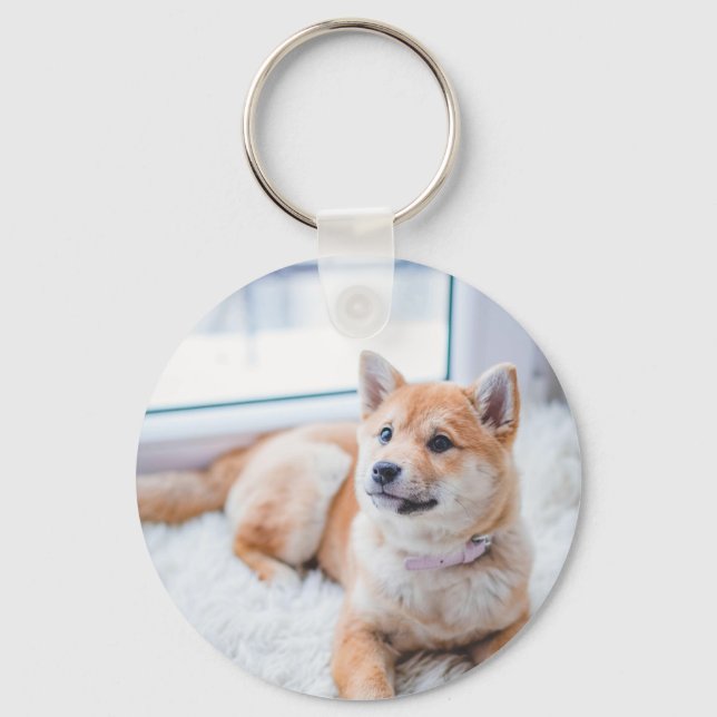 Custom Pet Photo 2 Sided Key Ring (Front)