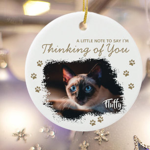 Custom Pet Photo and Name Ceramic Tree Decoration